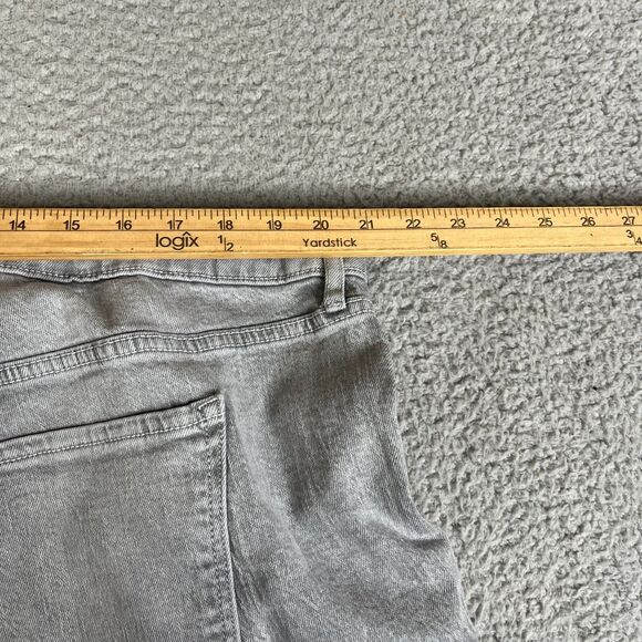 Old Navy Vintage Slim Jeans Womens 22 Grey High Rise Straight  Denim Zip Fly NEW - Picture 8 of 12